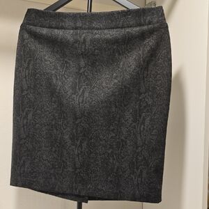 Nicole Miller Charcoal Patterned Pencil Skirt